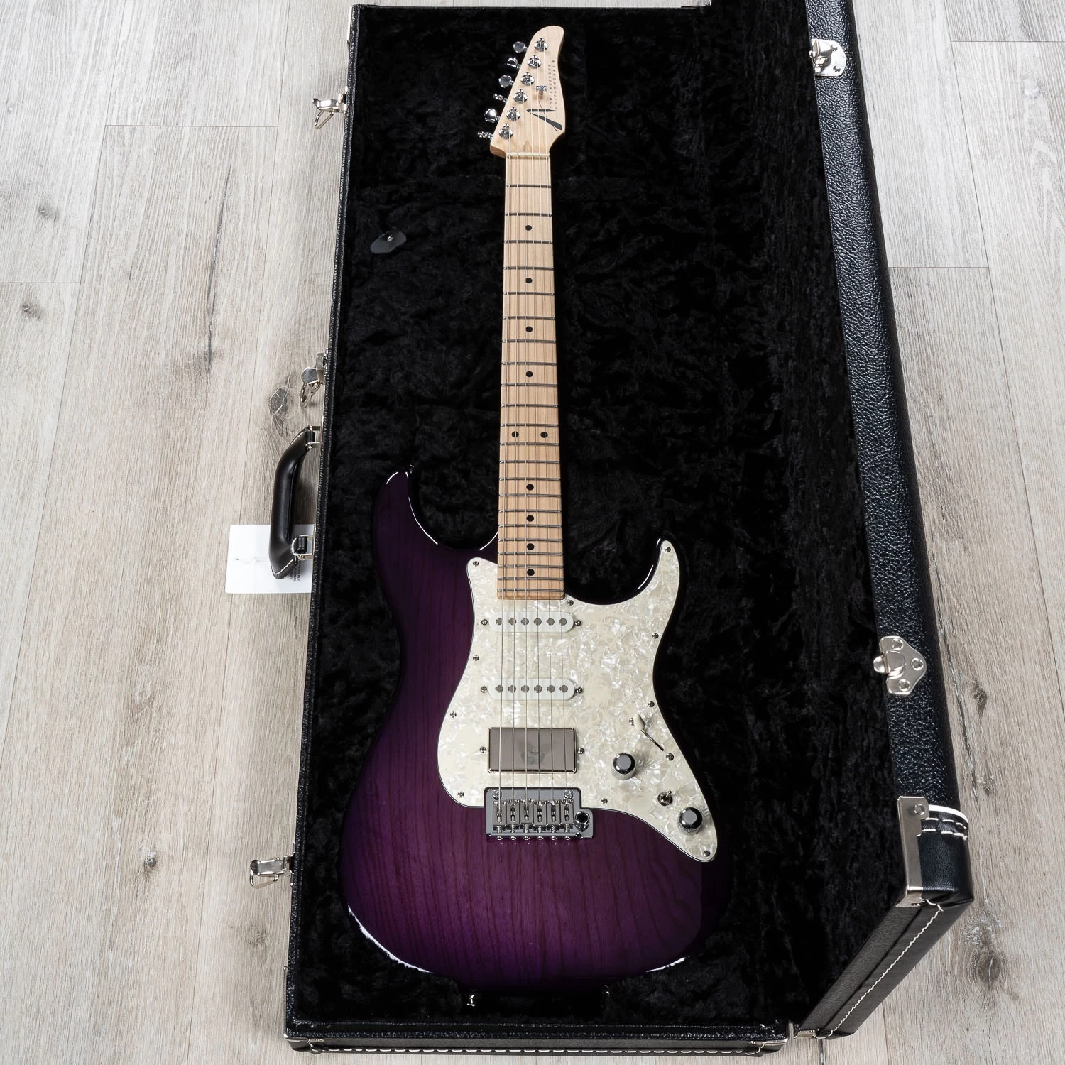 Anderson Guitarworks The Classic Guitar, Maple Fretboard, HSS Pickups, Transparent Purple Burst 11 Anderson Guitarworks The Classic Guitar, Maple Fretboard, HSS Pickups, Transparent Purple Burst - Image 9