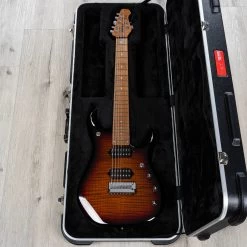 Ernie Ball Music Man John Petrucci JP15 7-String Guitar, Tiger Eye Flame Top -Musical Instrument Shop 20230223 dsc01233 1