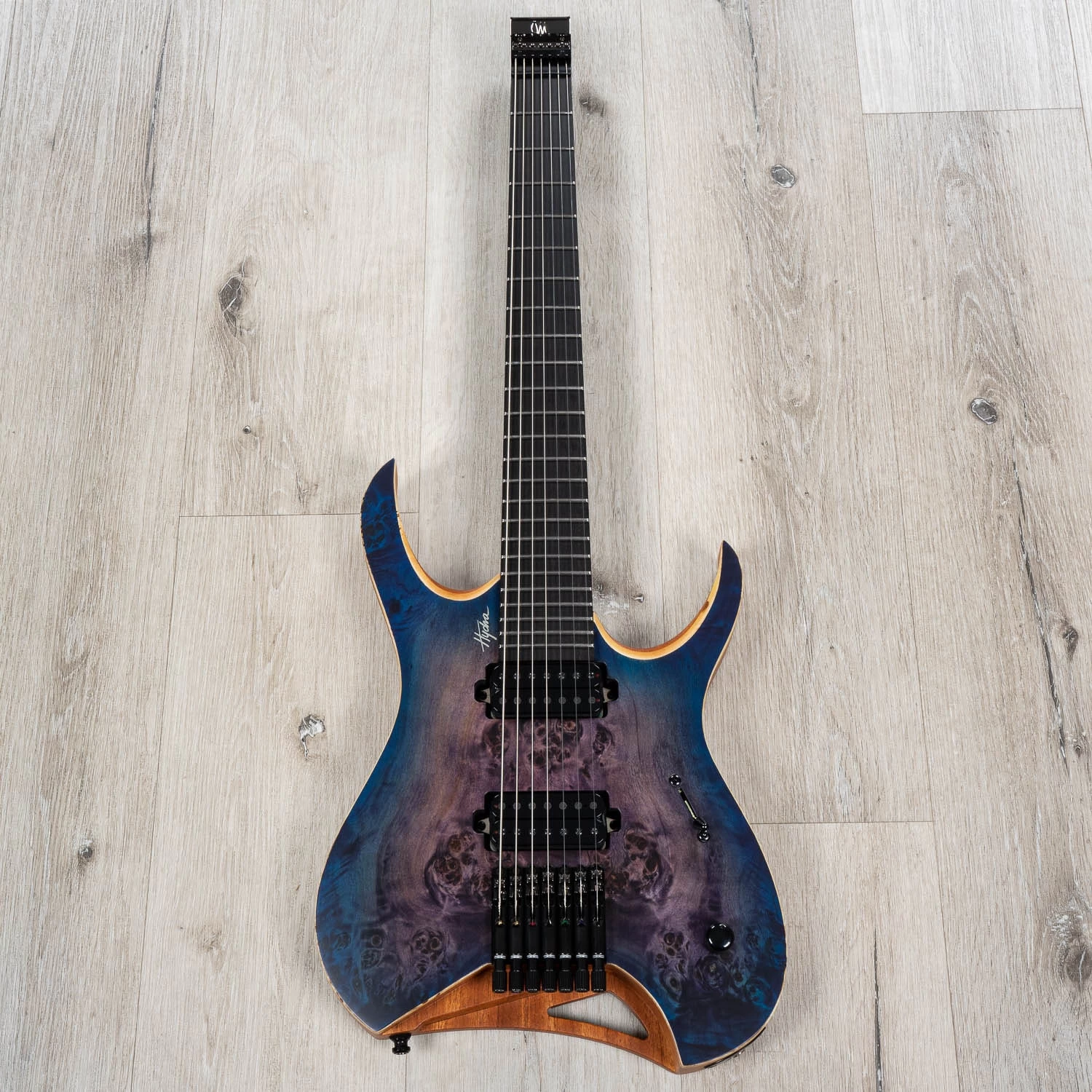 Mayones Hydra Elite 7 7-String Headless Guitar, Trans Dirty Purple Blue Burst Satine 5 Mayones Hydra Elite 7 7-String Headless Guitar, Trans Dirty Purple Blue Burst Satine - Image 3