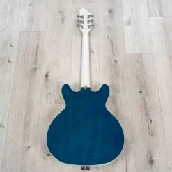 Hagstrom Tremar Viking Deluxe Semi-Hollow Guitar, Resinator Fretboard, Cloudy Seas -Musical Instrument Shop 20230301 dsc02781