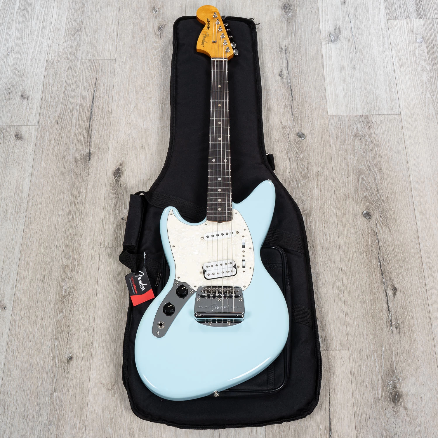 Fender Kurt Cobain Jag-Stang Left-Hand Guitar, Rosewood Fretboard, Sonic Blue 12 Fender Kurt Cobain Jag-Stang Left-Hand Guitar, Rosewood Fretboard, Sonic Blue - Image 10