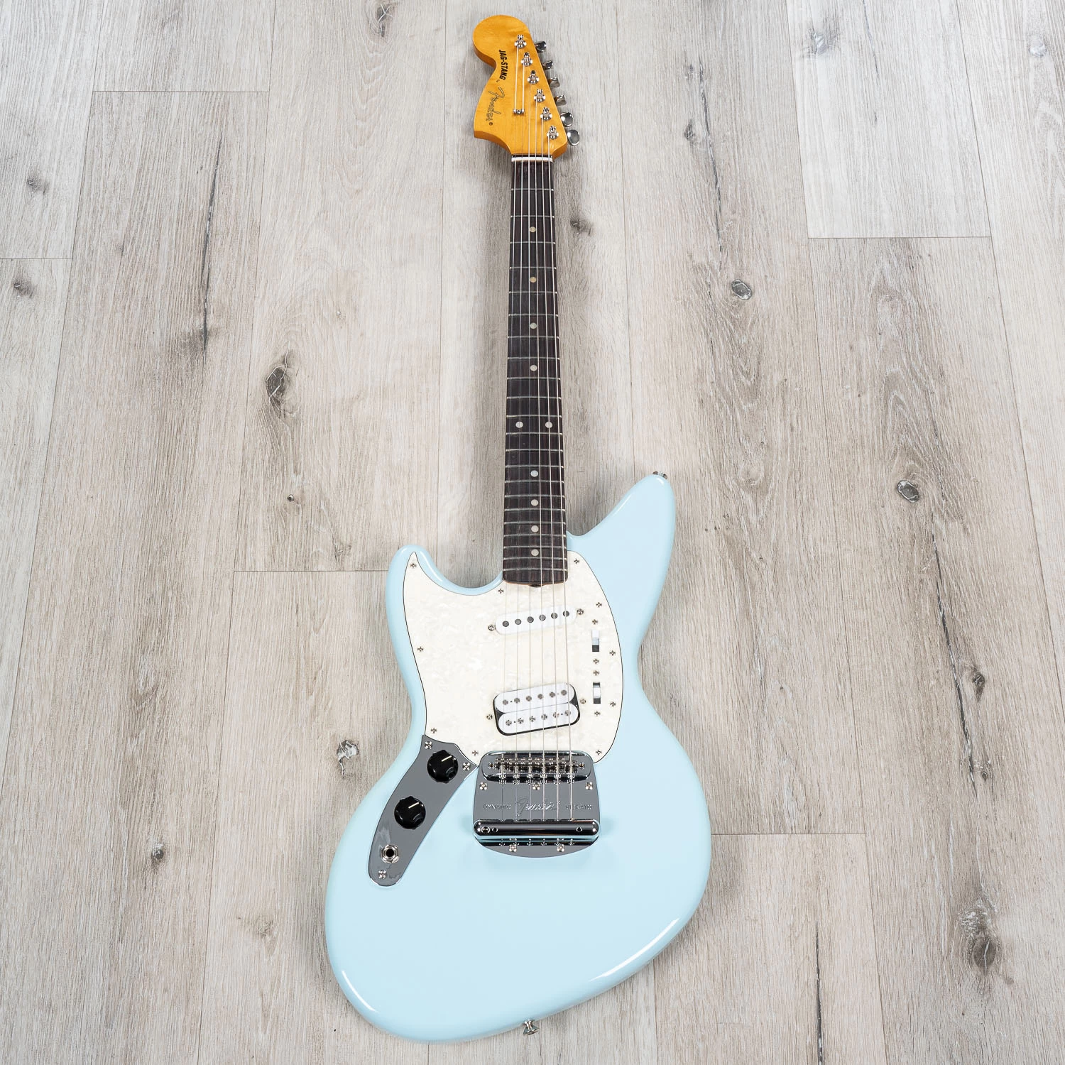 Fender Kurt Cobain Jag-Stang Left-Hand Guitar, Rosewood Fretboard, Sonic Blue 5 Fender Kurt Cobain Jag-Stang Left-Hand Guitar, Rosewood Fretboard, Sonic Blue - Image 3