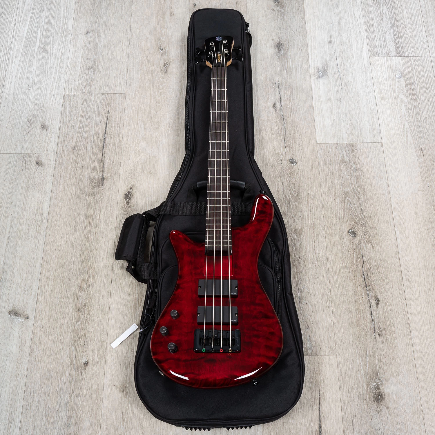 Spector Bantam 4 4-String Left-Handed Bass, EMG Pickups, Rosewood Fretboard, Black Cherry 12 Spector Bantam 4 4-String Left-Handed Bass, EMG Pickups, Rosewood Fretboard, Black Cherry - Image 10