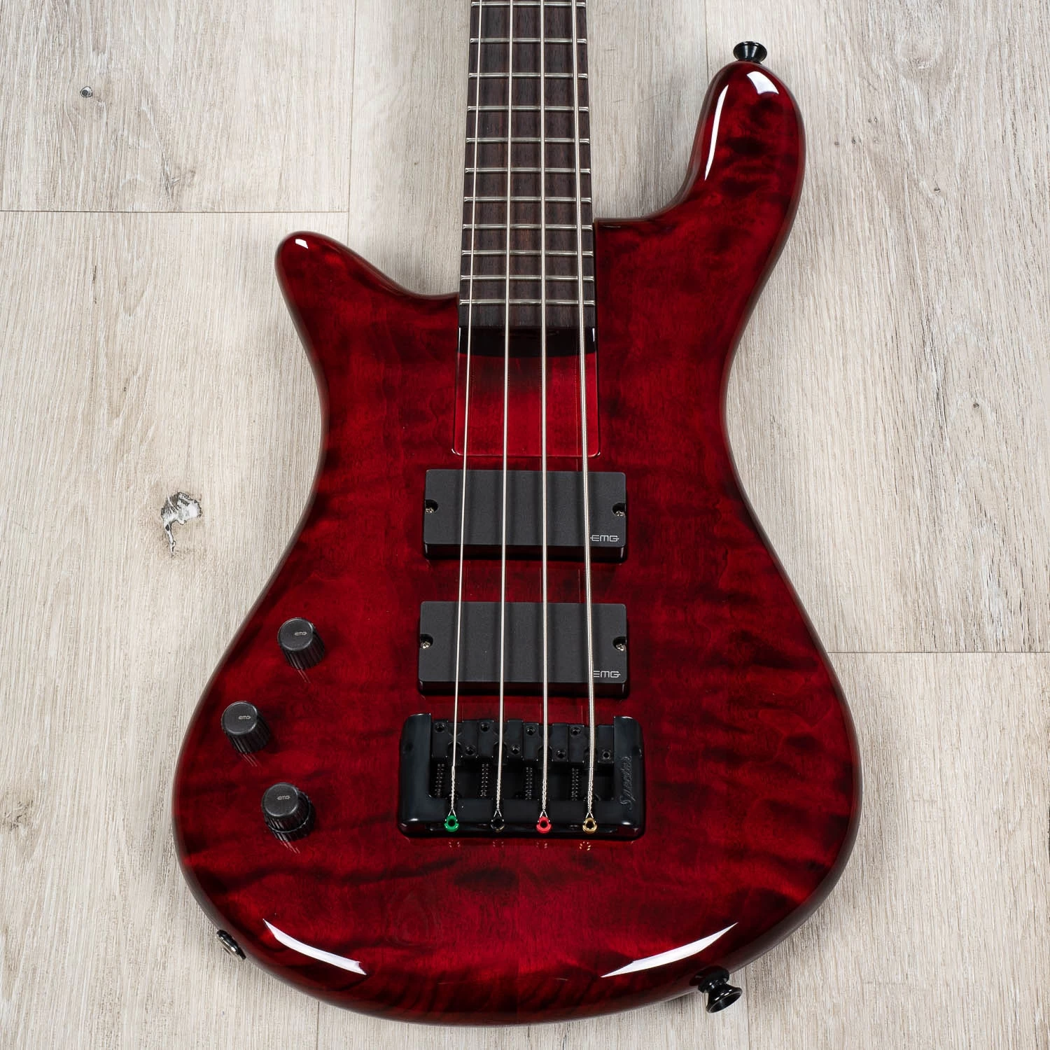 Spector Bantam 4 4-String Left-Handed Bass, EMG Pickups, Rosewood Fretboard, Black Cherry 3 Spector Bantam 4 4-String Left-Handed Bass, EMG Pickups, Rosewood Fretboard, Black Cherry