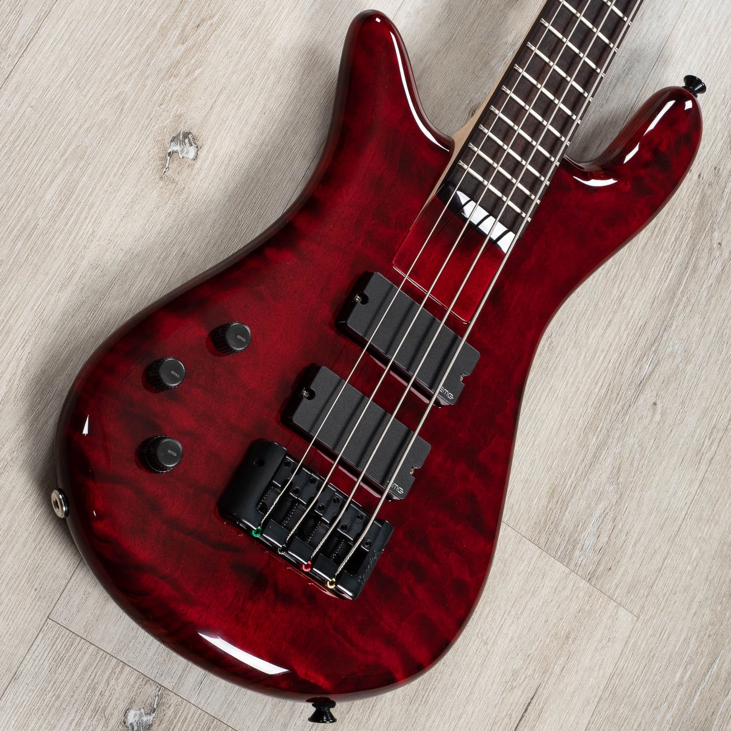 Spector Bantam 4 4-String Left-Handed Bass, EMG Pickups, Rosewood Fretboard, Black Cherry 4 Spector Bantam 4 4-String Left-Handed Bass, EMG Pickups, Rosewood Fretboard, Black Cherry - Image 2