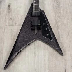 ESP LTD KH-V Kirk Hammett Signature Guitar, Ebony Fingerboard, Black Sparkle
