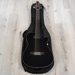 Godin A12 Black HG 12-String Guitar, Solid Cedar Top, Gloss Black Finish -Musical Instrument Shop 20230328 dsc02097