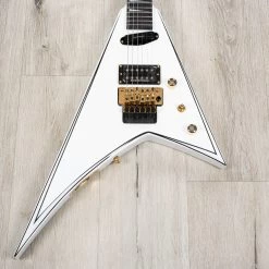 Jackson Concept Series Rhoads RR24 HS Guitar, Ebony Fretboard, White With Black Pinstripes