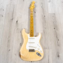 Fender Custom Shop '58 Stratocaster Relic Guitar, Maple Neck, Natural Blonde -Musical Instrument Shop 20230331 dsc03680 1