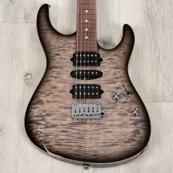 Suhr Modern Plus HSH Guitar, Pau Ferro Fingerboard, Trans Charcoal Burst