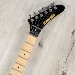 Kramer Baretta Custom Graphics "Hot Rod" Guitar, Maple Fretboard, Blue Sparkle & Flames -Musical Instrument Shop 20230424 20230424 dsc08013