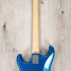 Kramer Baretta Custom Graphics "Hot Rod" Guitar, Maple Fretboard, Blue Sparkle & Flames -Musical Instrument Shop 20230424 20230424 dsc08018