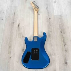 Kramer Baretta Custom Graphics "Hot Rod" Guitar, Maple Fretboard, Blue Sparkle & Flames -Musical Instrument Shop 20230424 20230424 dsc08023