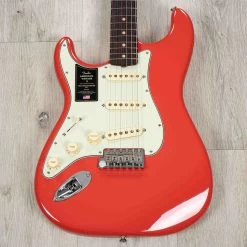 Fender American Vintage II 1961 Stratocaster Left-Hand Guitar, Rosewood Fretboard, Fiesta Red