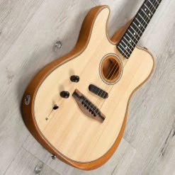 Fender American Acoustasonic Telecaster Guitar, Left-Handed, Natural, Ebony Fingerboard -Musical Instrument Shop 20230427 20230427 dsc08777