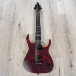 Mayones Duvell Elite 7 7-String Guitar, Ebony Fingerboard, Trans Dirty-Red Satine -Musical Instrument Shop 20230503 dsc00205