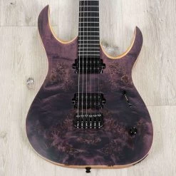 Mayones Duvell Elite 6 Guitar, Ebony Fretboard, Trans Dirty Purple Satine