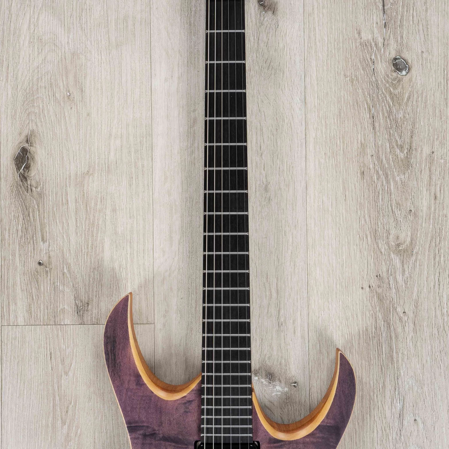 Mayones Duvell Elite 6 Guitar, Ebony Fretboard, Trans Dirty Purple Satine 6 Mayones Duvell Elite 6 Guitar, Ebony Fretboard, Trans Dirty Purple Satine - Image 4