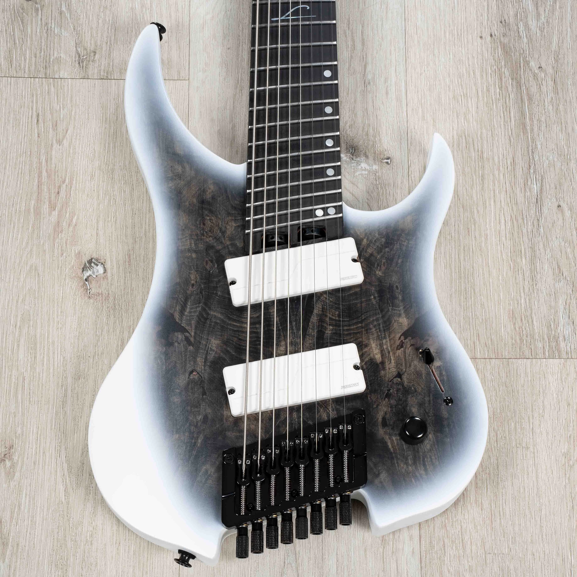 Legator Ghost G8FOD 8-String Headless Multiscale Guitar, Ebony Fretboard, Black Ice 3 Legator Ghost G8FOD 8-String Headless Multiscale Guitar, Ebony Fretboard, Black Ice