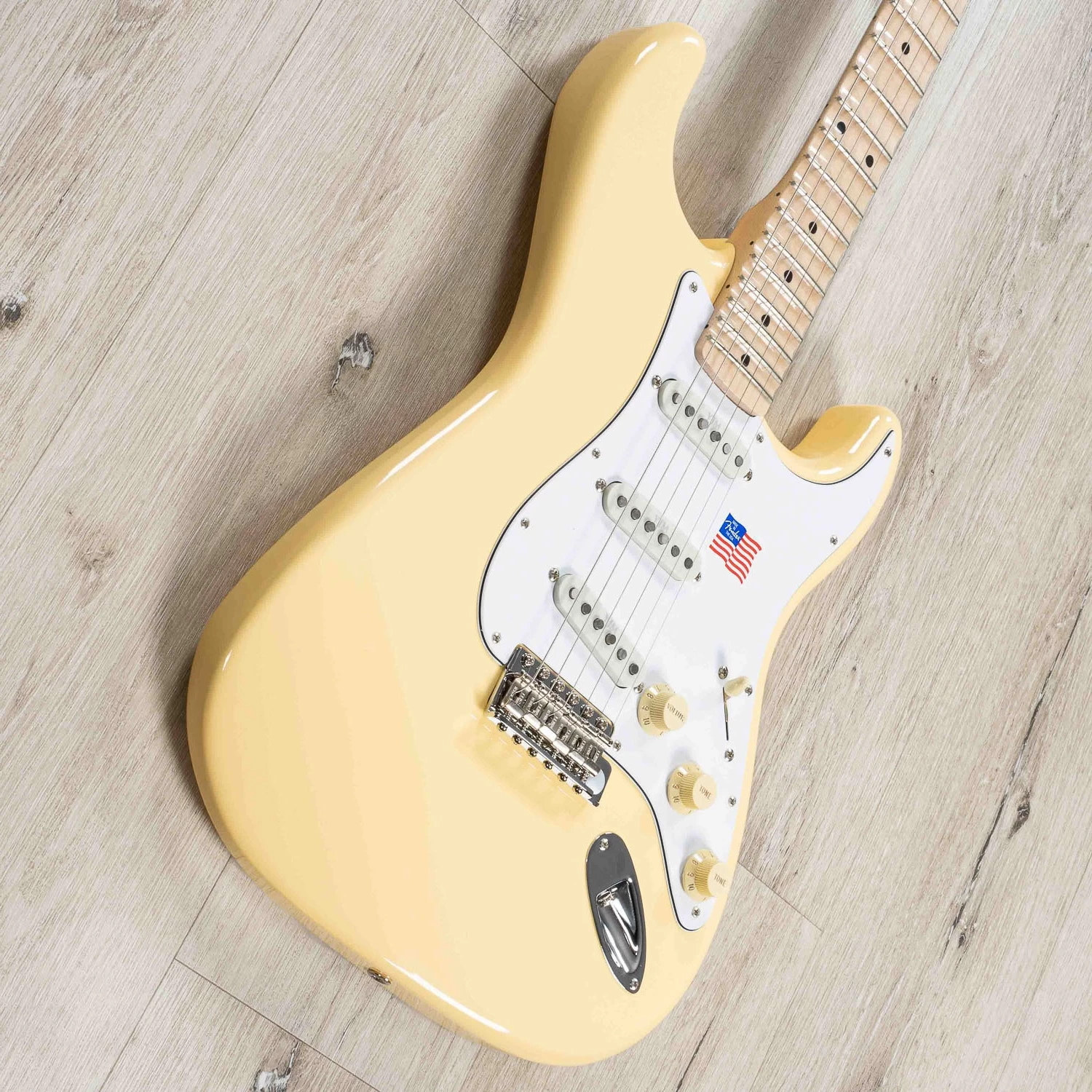 Fender Yngwie Malmsteen Stratocaster Guitar, Scalloped Maple Fretboard, Vintage White 4 Fender Yngwie Malmsteen Stratocaster Guitar, Scalloped Maple Fretboard, Vintage White - Image 2