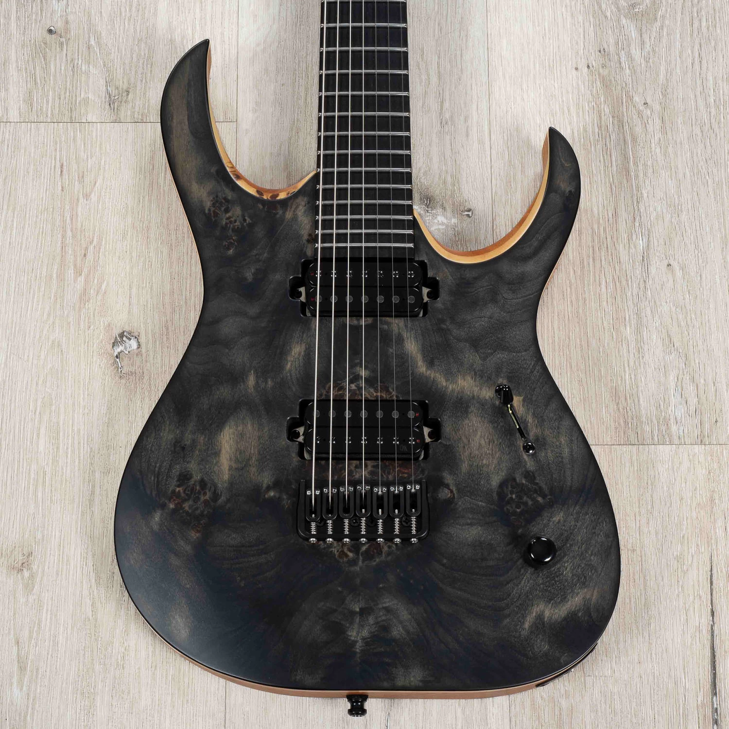 Mayones Duvell Elite 7 7-String Guitar, Trans Black Satin 3 Mayones Duvell Elite 7 7-String Guitar, Trans Black Satin