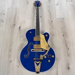 Gretsch G6120TG Players Edition Nashville Hollowbody Guitar, Azure Metallic -Musical Instrument Shop 20230526 dsc07029