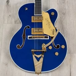 Gretsch G6120TG Players Edition Nashville Hollowbody Guitar, Azure Metallic
