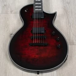 ESP E-II Eclipse Guitar, Quilt Maple Top, Fishman Fluence Pickups, See Thru Black Cherry Sunburst
