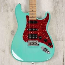 Suhr Limited Edition Classic S Paulownia Guitar, Roasted Birdseye, Seafoam Green