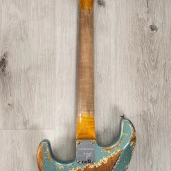 Fender Custom Shop Limited Edition Red Hot Strat Super Heavy Relic Guitar, Maple Fretboard, Super Faded Aged Lake Placid Blue -Musical Instrument Shop 20230614 dsc00655
