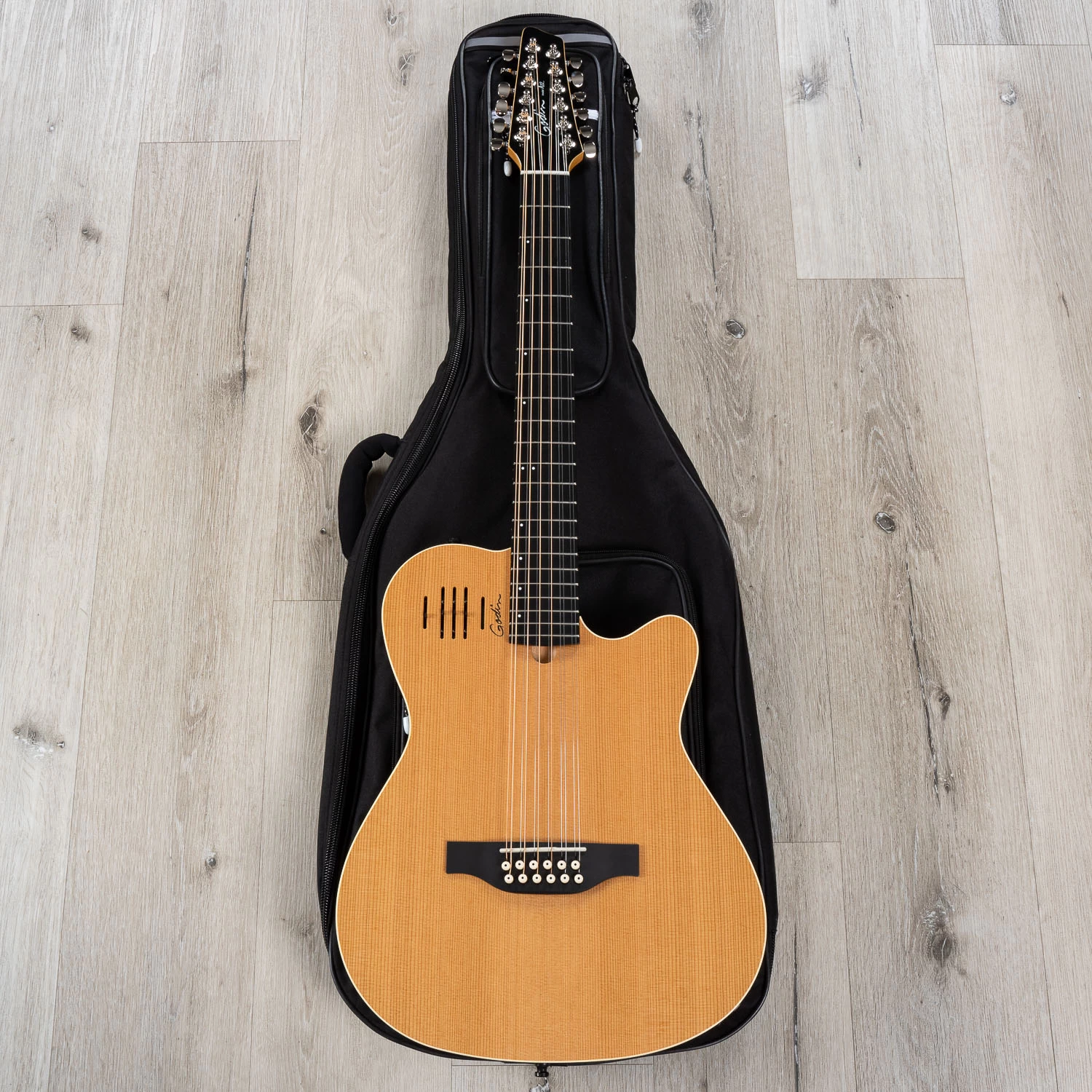 Godin A12 Natural SG 12-String Acoustic-Electric Guitar, Solid Cedar, Natural 14 Godin A12 Natural SG 12-String Acoustic-Electric Guitar, Solid Cedar, Natural - Image 12