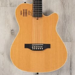 Godin A12 Natural SG 12-String Acoustic-Electric Guitar, Solid Cedar, Natural