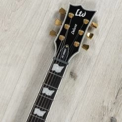 ESP LTD Eclipse-1000T CTM Evertune Guitar, Macassar Ebony Fretboard, Black -Musical Instrument Shop 20230626 dsc09227