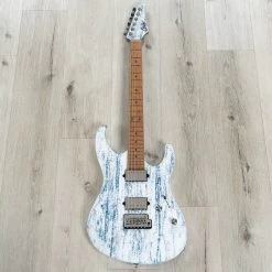 Suhr Custom Modern HH Guitar, Roasted Maple Fretboard, Silver / Blue Sparkle Drip 17 Suhr Custom Modern HH Guitar, Roasted Maple Fretboard, Silver / Blue Sparkle Drip -Musical Instrument Shop 20230627 dsc09477
