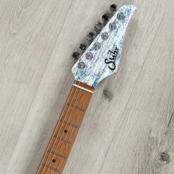 Suhr Custom Modern HH Guitar, Roasted Maple Fretboard, Silver / Blue Sparkle Drip 22 Suhr Custom Modern HH Guitar, Roasted Maple Fretboard, Silver / Blue Sparkle Drip -Musical Instrument Shop 20230627 dsc09486