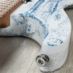 Suhr Custom Modern HH Guitar, Roasted Maple Fretboard, Silver / Blue Sparkle Drip 24 Suhr Custom Modern HH Guitar, Roasted Maple Fretboard, Silver / Blue Sparkle Drip -Musical Instrument Shop 20230627 dsc09488