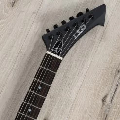 ESP LTD James Hetfield Signature Snakebyte Guitar, Black Satin, Hard Case -Musical Instrument Shop 20230705 dsc00545