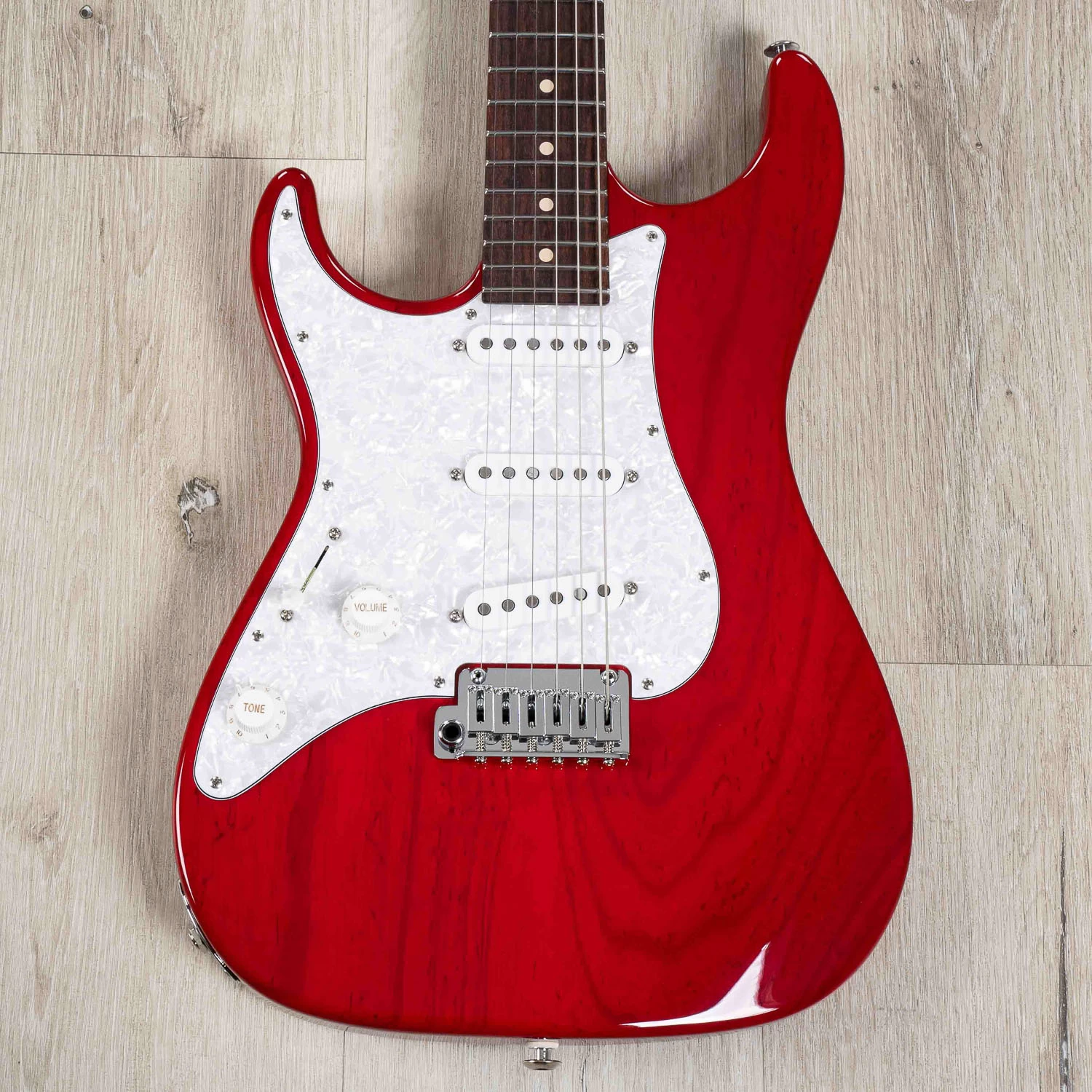 Suhr Custom Standard Left-Handed Guitar, Indian Rosewood Fretboard, Trans Red 3 Suhr Custom Standard Left-Handed Guitar, Indian Rosewood Fretboard, Trans Red