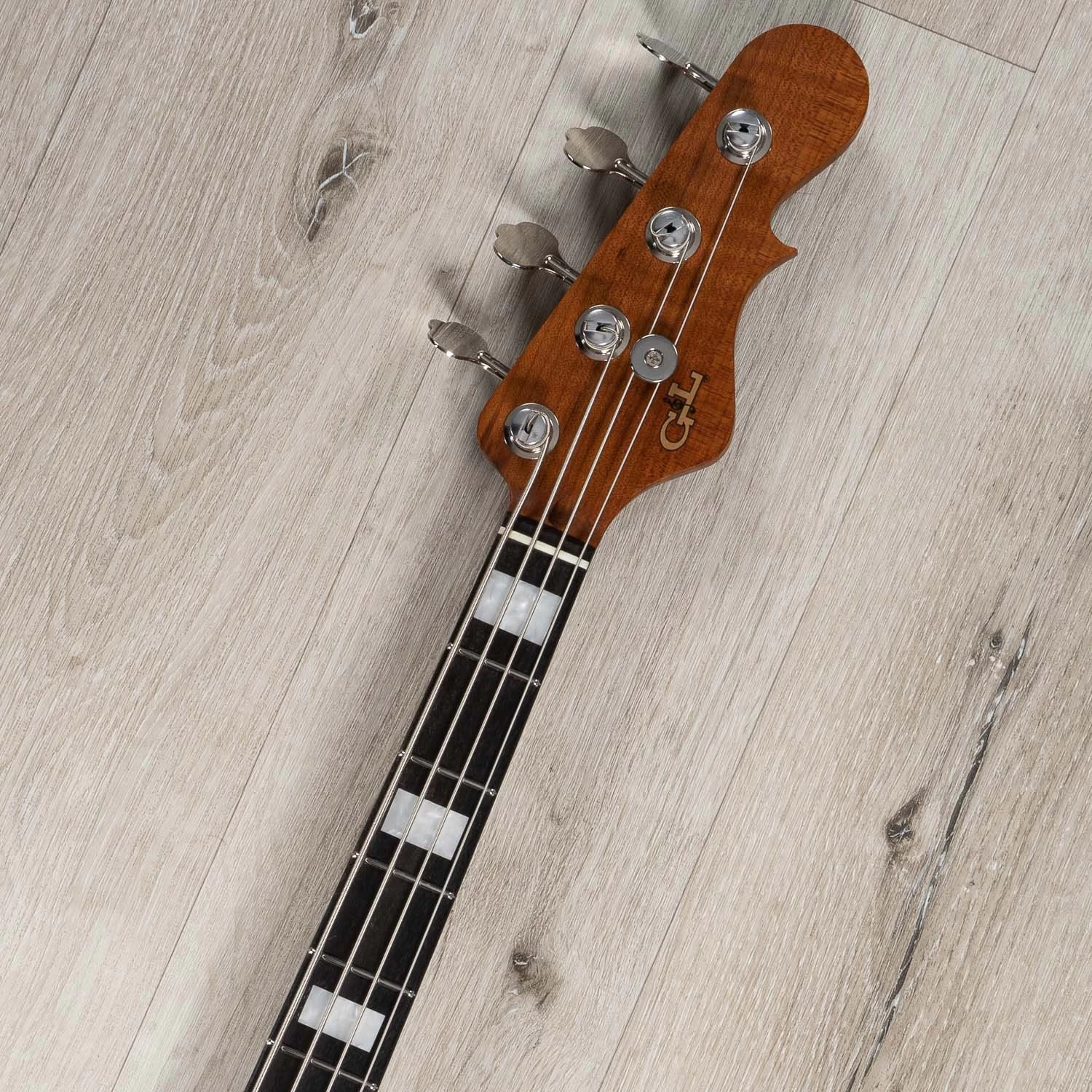 G&L USA Custom Shop JB Bass, Ebony Fretboard, 3A Roasted Flame Maple Neck, Swamp Ash, Blackburst 10 G&L USA Custom Shop JB Bass, Ebony Fretboard, 3A Roasted Flame Maple Neck, Swamp Ash, Blackburst - Image 8