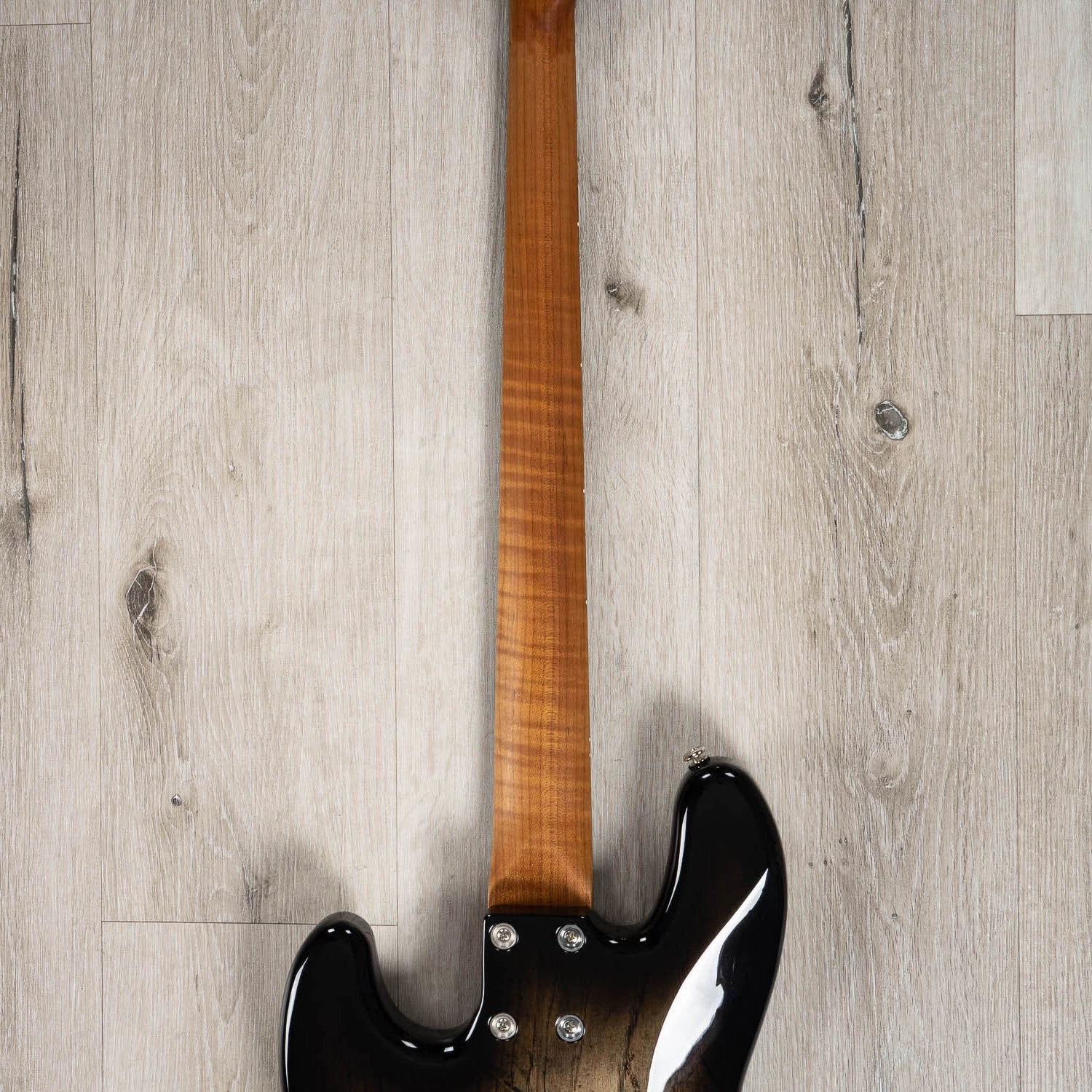 G&L USA Custom Shop JB Bass, Ebony Fretboard, 3A Roasted Flame Maple Neck, Swamp Ash, Blackburst 7 G&L USA Custom Shop JB Bass, Ebony Fretboard, 3A Roasted Flame Maple Neck, Swamp Ash, Blackburst - Image 5