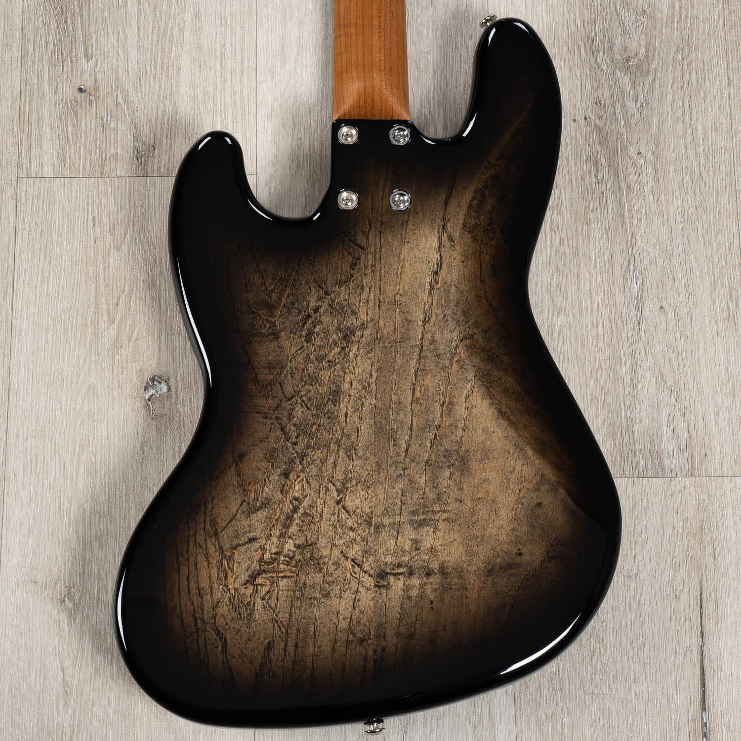 G&L USA Custom Shop JB Bass, Ebony Fretboard, 3A Roasted Flame Maple Neck, Swamp Ash, Blackburst 9 G&L USA Custom Shop JB Bass, Ebony Fretboard, 3A Roasted Flame Maple Neck, Swamp Ash, Blackburst - Image 7