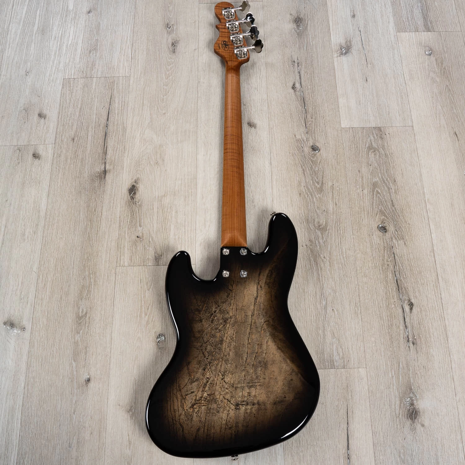 G&L USA Custom Shop JB Bass, Ebony Fretboard, 3A Roasted Flame Maple Neck, Swamp Ash, Blackburst 8 G&L USA Custom Shop JB Bass, Ebony Fretboard, 3A Roasted Flame Maple Neck, Swamp Ash, Blackburst - Image 6