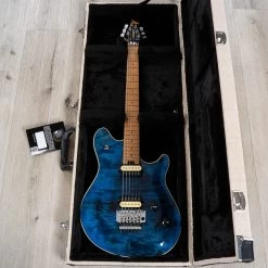 Peavey HP 2 Poplar Burl RM Guitar, Roasted Maple Fretboard, Transparent Blue -Musical Instrument Shop 20230713 dsc03002 1