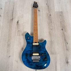 Peavey HP 2 Poplar Burl RM Guitar, Roasted Maple Fretboard, Transparent Blue -Musical Instrument Shop 20230713 dsc03004 1