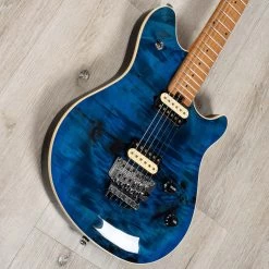 Peavey HP 2 Poplar Burl RM Guitar, Roasted Maple Fretboard, Transparent Blue -Musical Instrument Shop 20230713 dsc03012 1