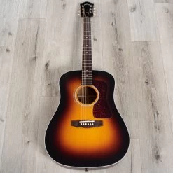 Guild D-40E Dreadnought Acoustic-Electric Guitar, Rosewood Fretboard, Antique Burst, Hard Case -Musical Instrument Shop 20230713 dsc03091 1