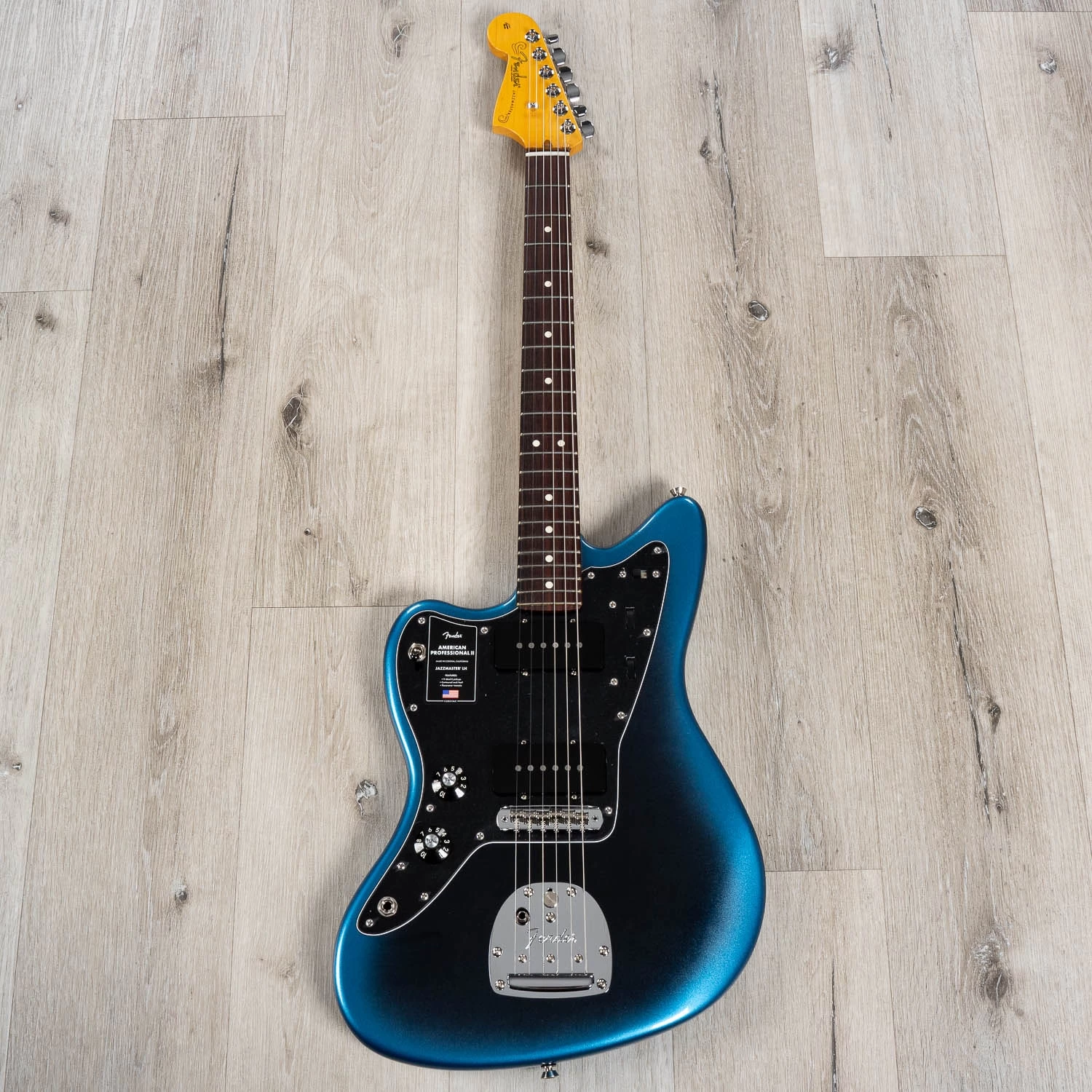 Fender American Professional II Jazzmaster Left-Hand Guitar, Rosewood Fingerboard, Dark Night 5 Fender American Professional II Jazzmaster Left-Hand Guitar, Rosewood Fingerboard, Dark Night - Image 3