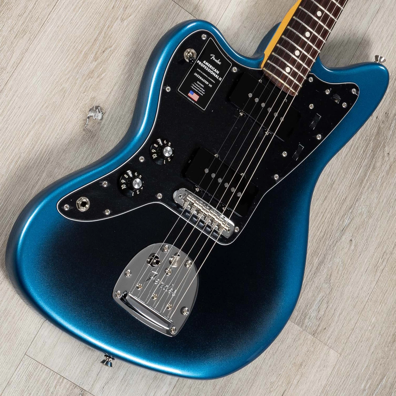 Fender American Professional II Jazzmaster Left-Hand Guitar, Rosewood Fingerboard, Dark Night 4 Fender American Professional II Jazzmaster Left-Hand Guitar, Rosewood Fingerboard, Dark Night - Image 2