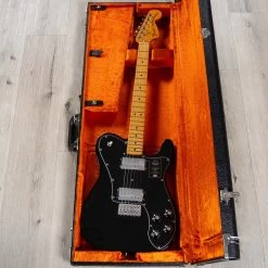 Fender American Vintage II 1975 Telecaster Deluxe Guitar, Maple Fretboard, Black -Musical Instrument Shop 20230721 dsc09588