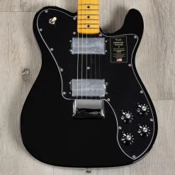 Fender American Vintage II 1975 Telecaster Deluxe Guitar, Maple Fretboard, Black